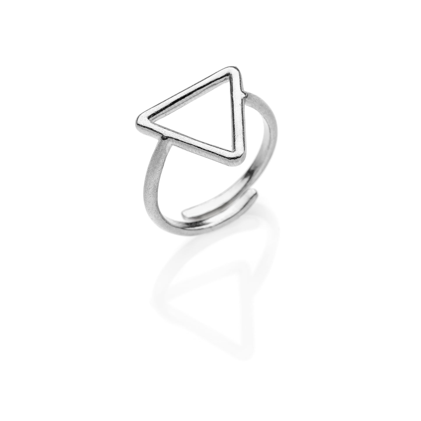 PITAGORA Triangle ring 925 sterling silver #MS061AN - MARIA SALVADOR