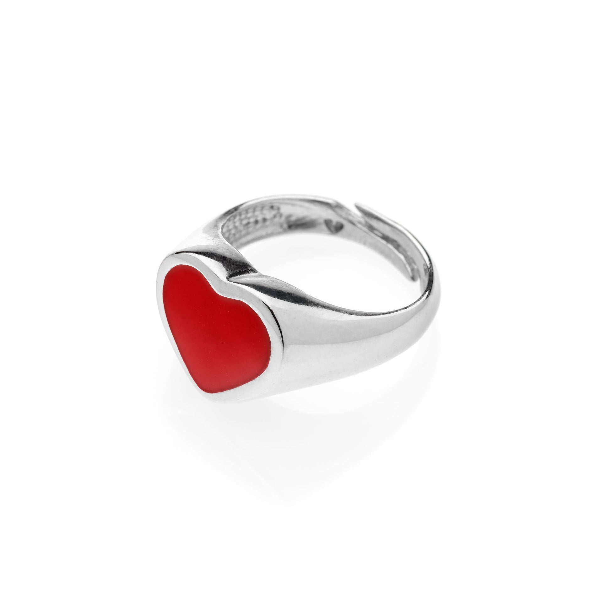 PAUL Heart chevalier ring 925 sterling silver #MS098AN - MARIA SALVADOR